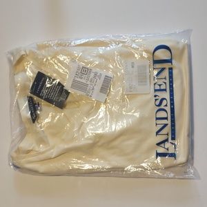 Lands End women's soft touch v-neck tee size XL in cream color